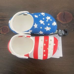 Baby American Flag Patriotic Crocs